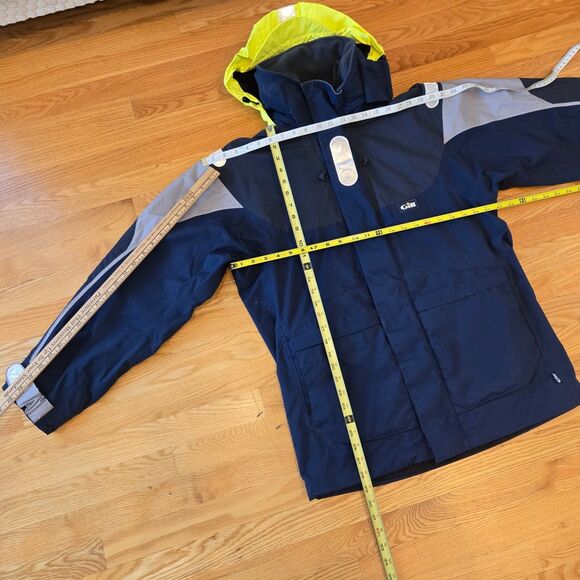GILL OS2 Jacket Mens S Navy Sailing Yachting Waterproof Pockets OS2J Fishing - Picture 14 of 15
